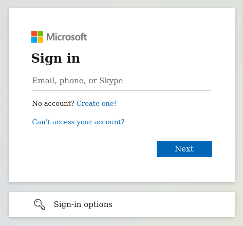 NetBox Azure AD login form